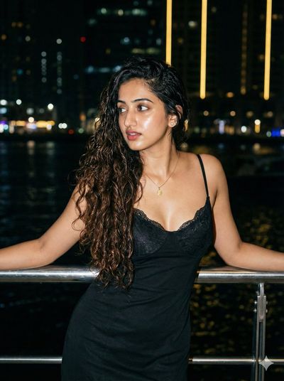 Urban Elegance: Nighttime Portrait