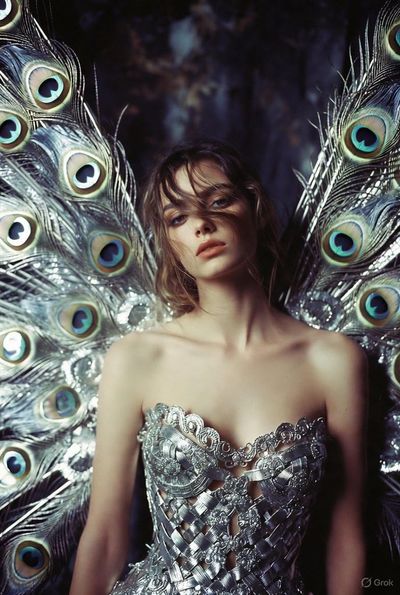 Ethereal Elegance: A Metallic Dreamscape