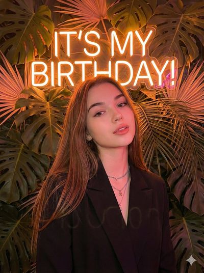 Tropical Birthday Bliss: A Neon Celebration
