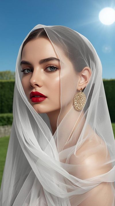 Radiance Unveiled: A Fashion Masterpiece in Nature