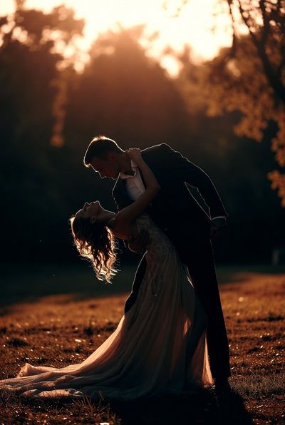 Golden Hour Romance: Dance of Shadows and Light