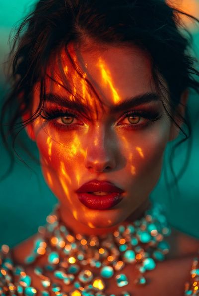 Enchantress of Fire: A Striking Portrait