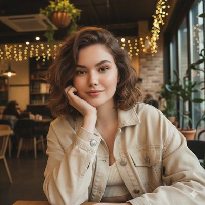 Chic Café Vibes: A Portrait of Calm and Style