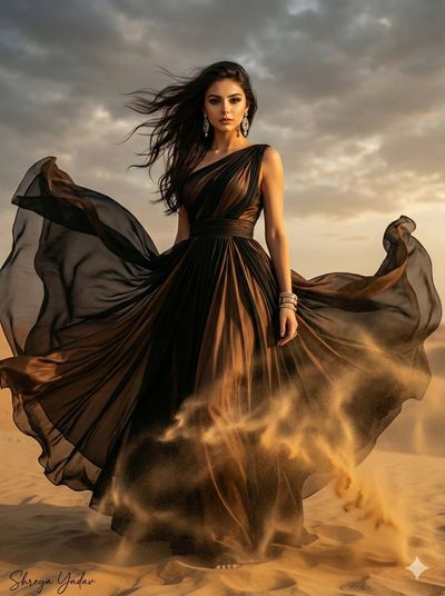 Windblown Elegance: Desert Couture Unleashed