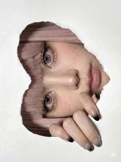 Whimsical Elegance: A Doll-like Beauty in Focus