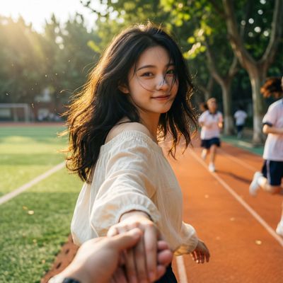 A Fleeting Smile in Golden Light