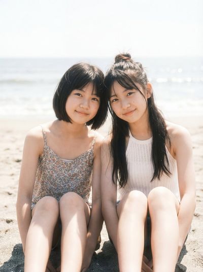 Ethereal Beach Bliss: A Japanese Film Dream