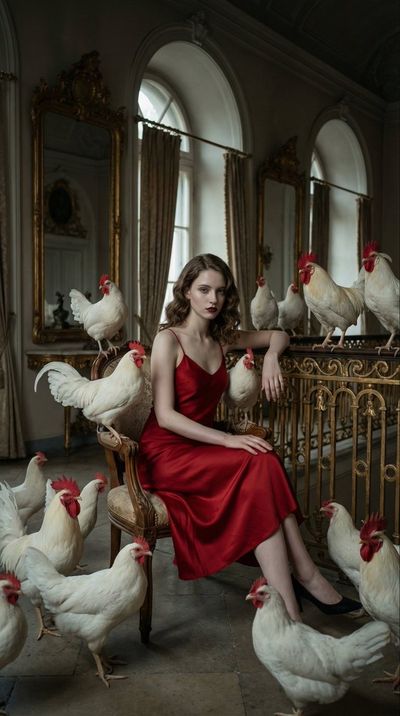 Elegance Amidst Feathered Grace