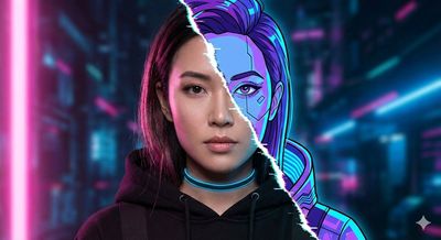 Neon Dreams: A Cyberpunk Portrait Unveiled