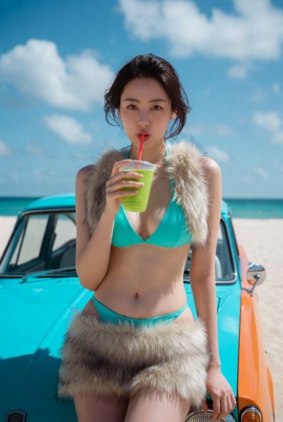 Sun-Kissed Confidence by the Beach