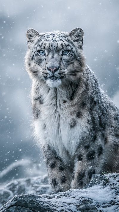 Snow Leopard Serenity: Nature's Cinematic Wonder