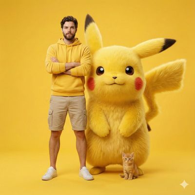 Fluffy Dreams: A Pikachu and a Stylish Encounter