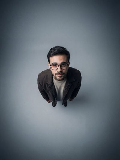 Introspective Heights: A Minimalist Portrait