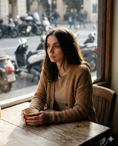 Café Contemplation: A Cinematic Portrait