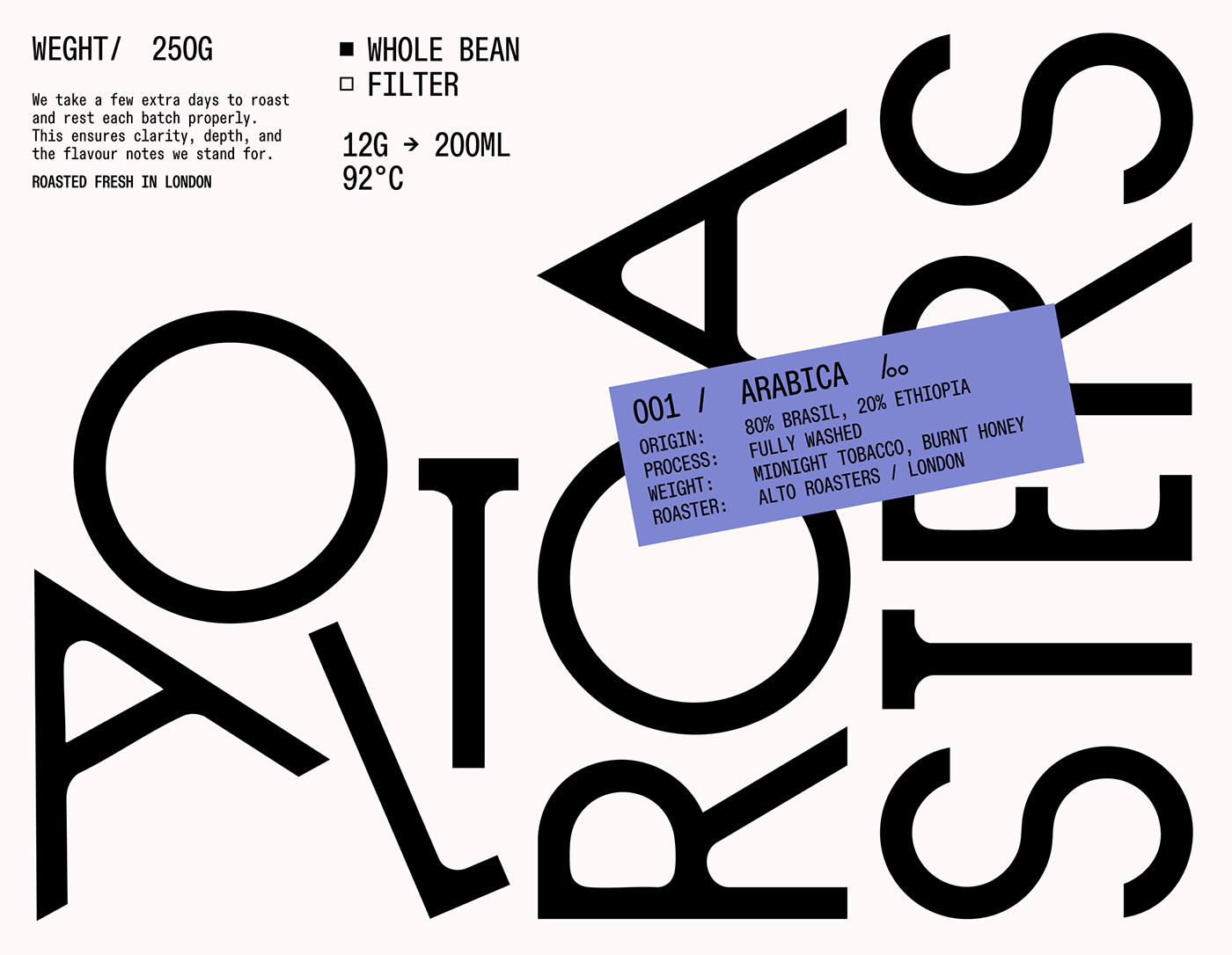 ALTO ROASTERS | Coffee Brand Identity & Packaging