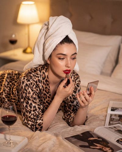 Glamorous Reflections: A Moment of Elegance