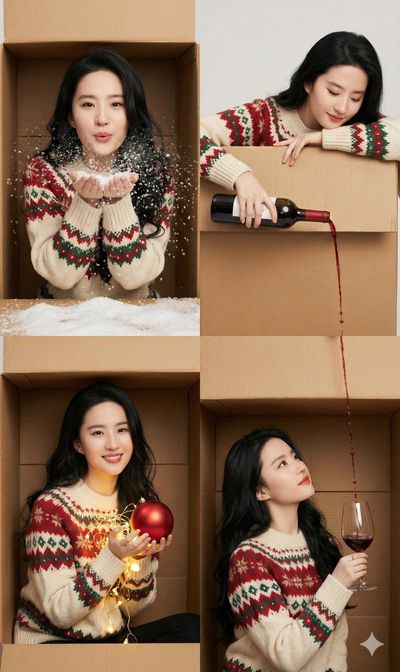 Festive Flow: A Christmas-Inspired Photo Collage