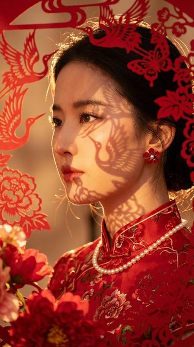 Radiant Elegance: A Modern Chinese Muse