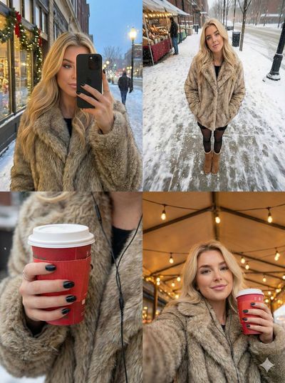 Chic Winter Vibes: A Cozy Glamour Collage
