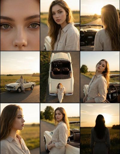 Golden Hour Elegance: A Country Tale in Frames