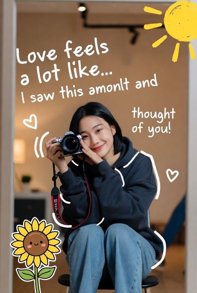 Cozy Vibes and Playful Doodles in a Mirror Moment