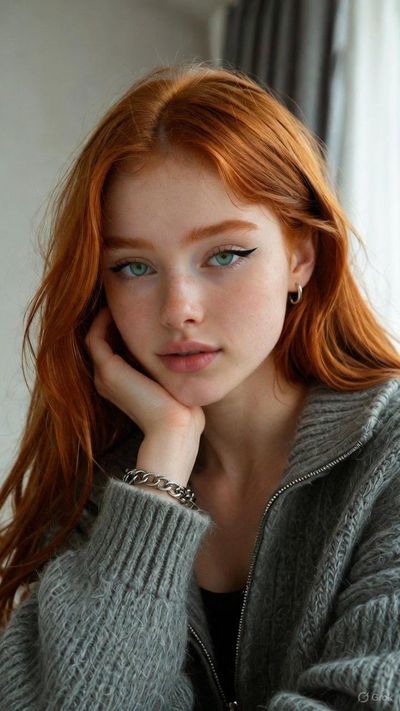 Radiant Redhead: A Cozy Portrait