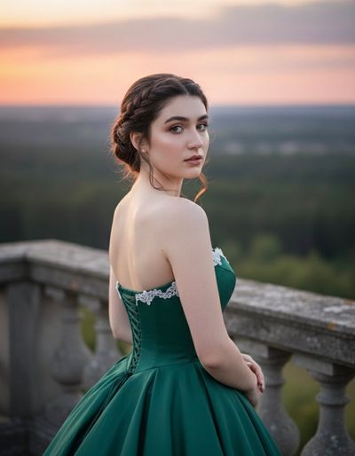 Emerald Elegance: A Portrait in Nature's Embrace