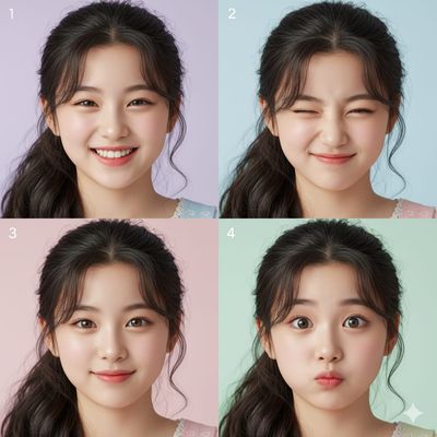 Four Faces of Joy: A Portrait of Pure Charm