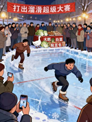 东北打出溜滑大赛火出圈！胯骨轴自带稳定系统的快乐你懂吗？