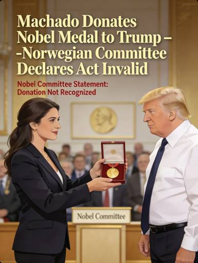 Machado Donated Her Nobel Medal to Trump—But the Norwegian Committee Says This Act Is *Officially* Invalid?!