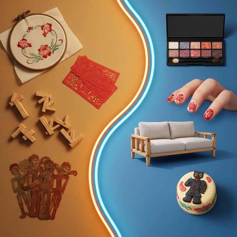 非遗变潮牌！苏绣美甲、榫卯家具、剪纸妆造…年轻人把老祖宗的手艺焊在生活里