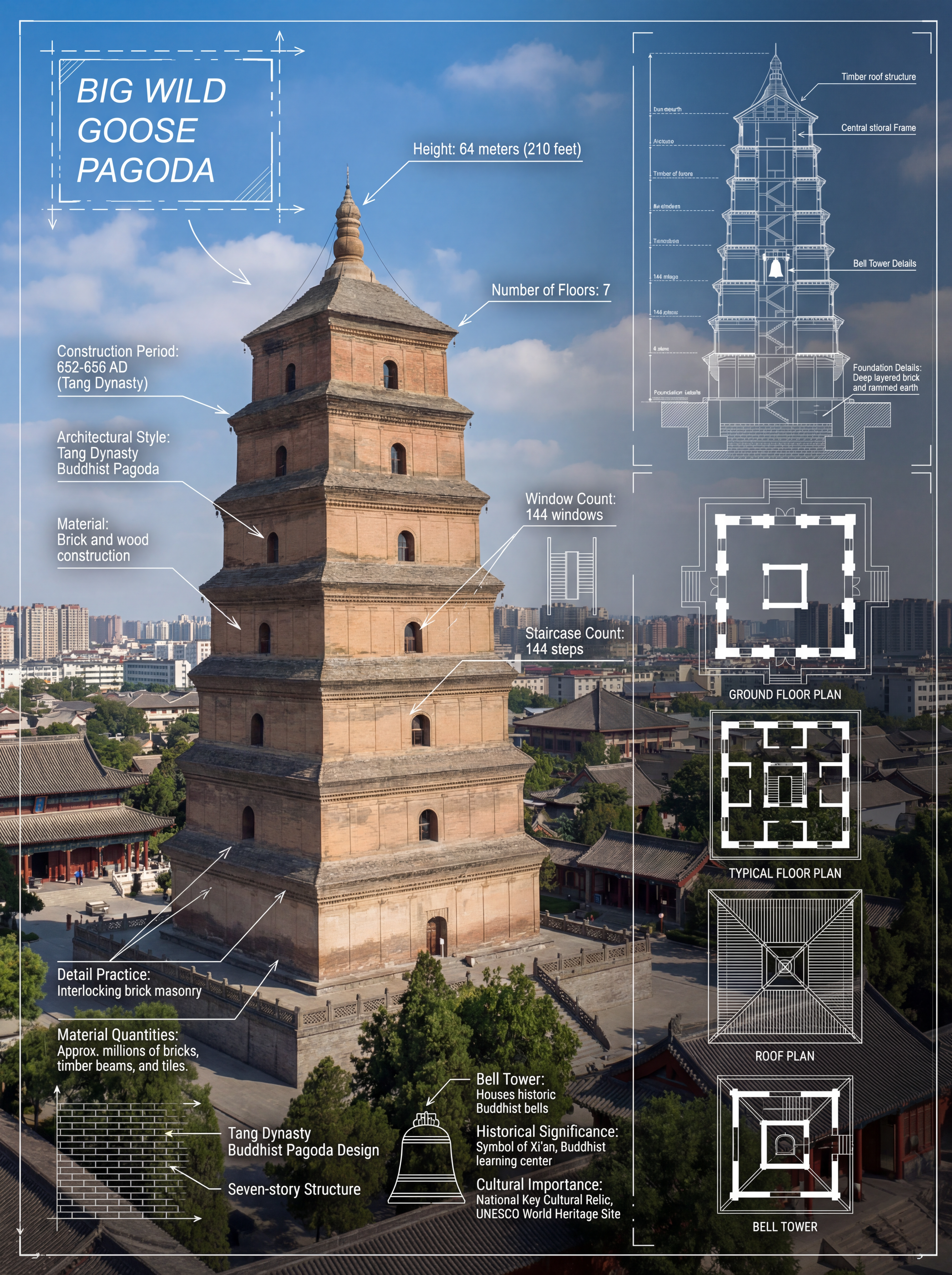 giant wild goose pagoda