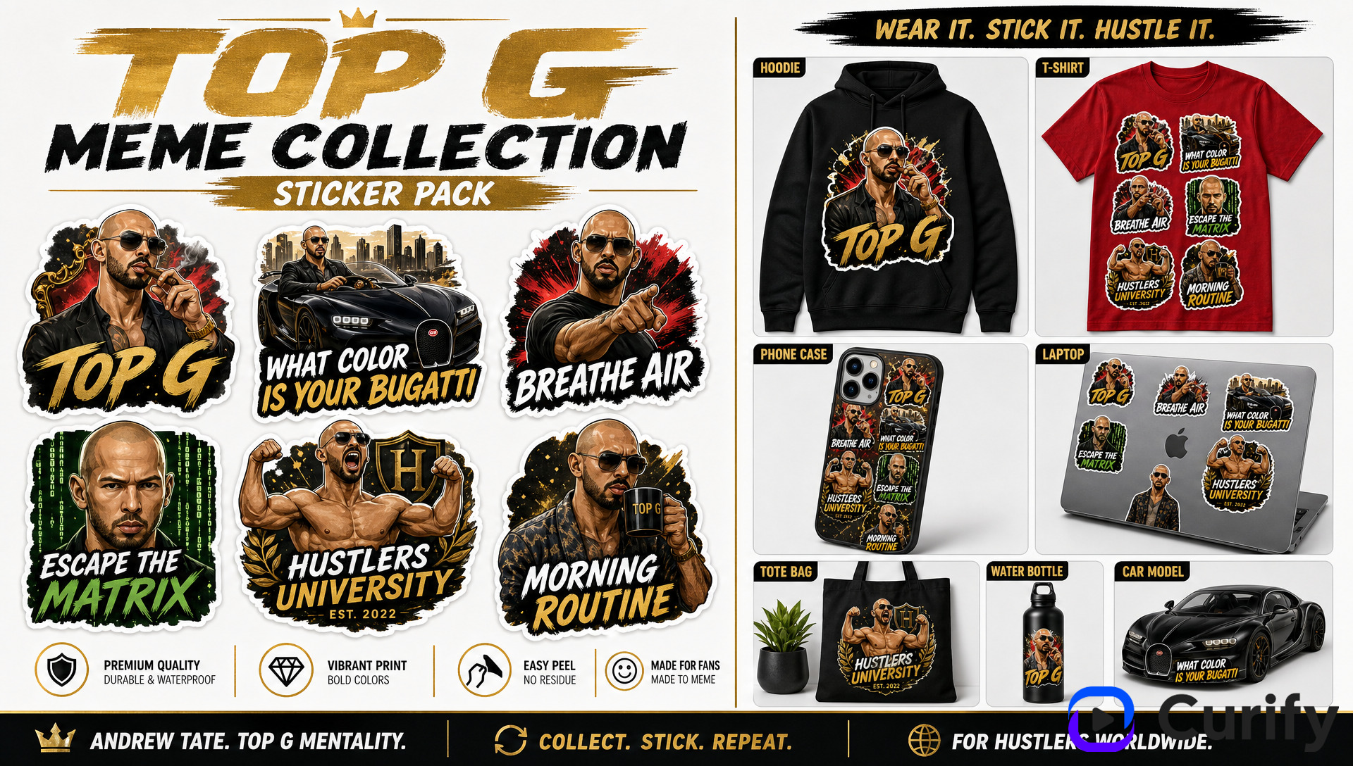 Celebrity Viral Meme Sticker Pack + Merchandise Collection Poster