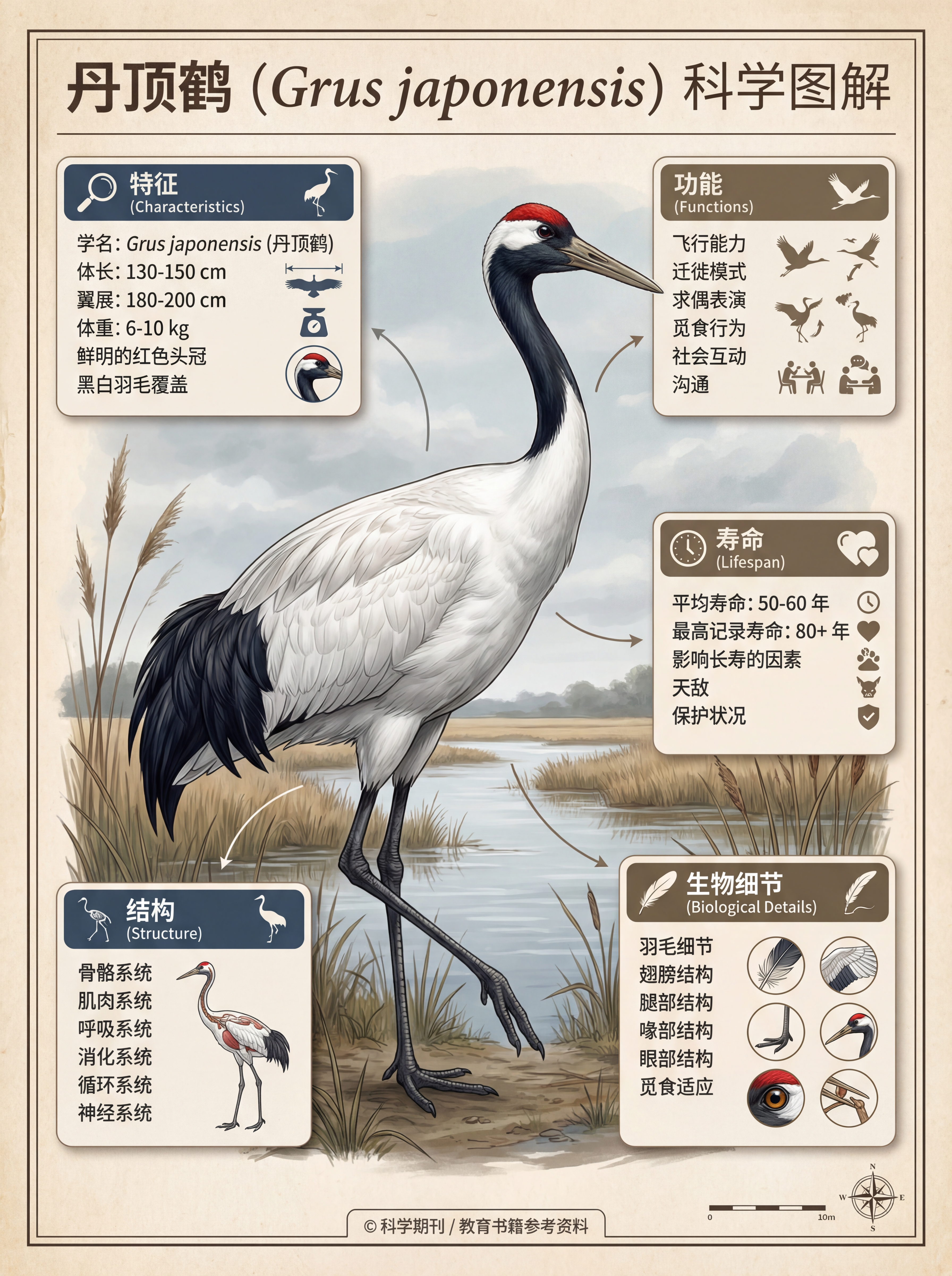 red crowned crane