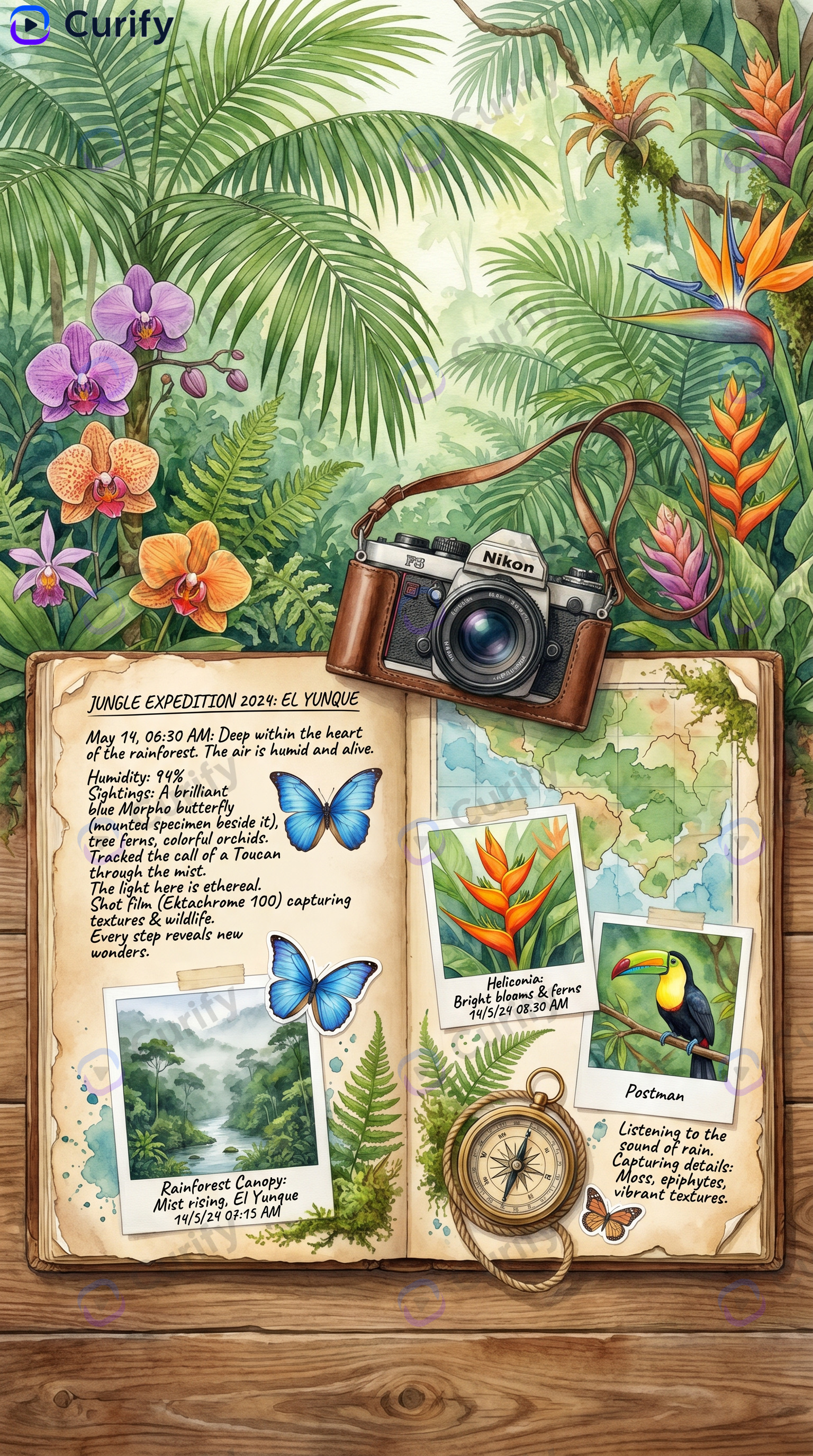 AI Travel Scrapbook Templates: Watercolor Journals, Vintage Posters & Photo Collages