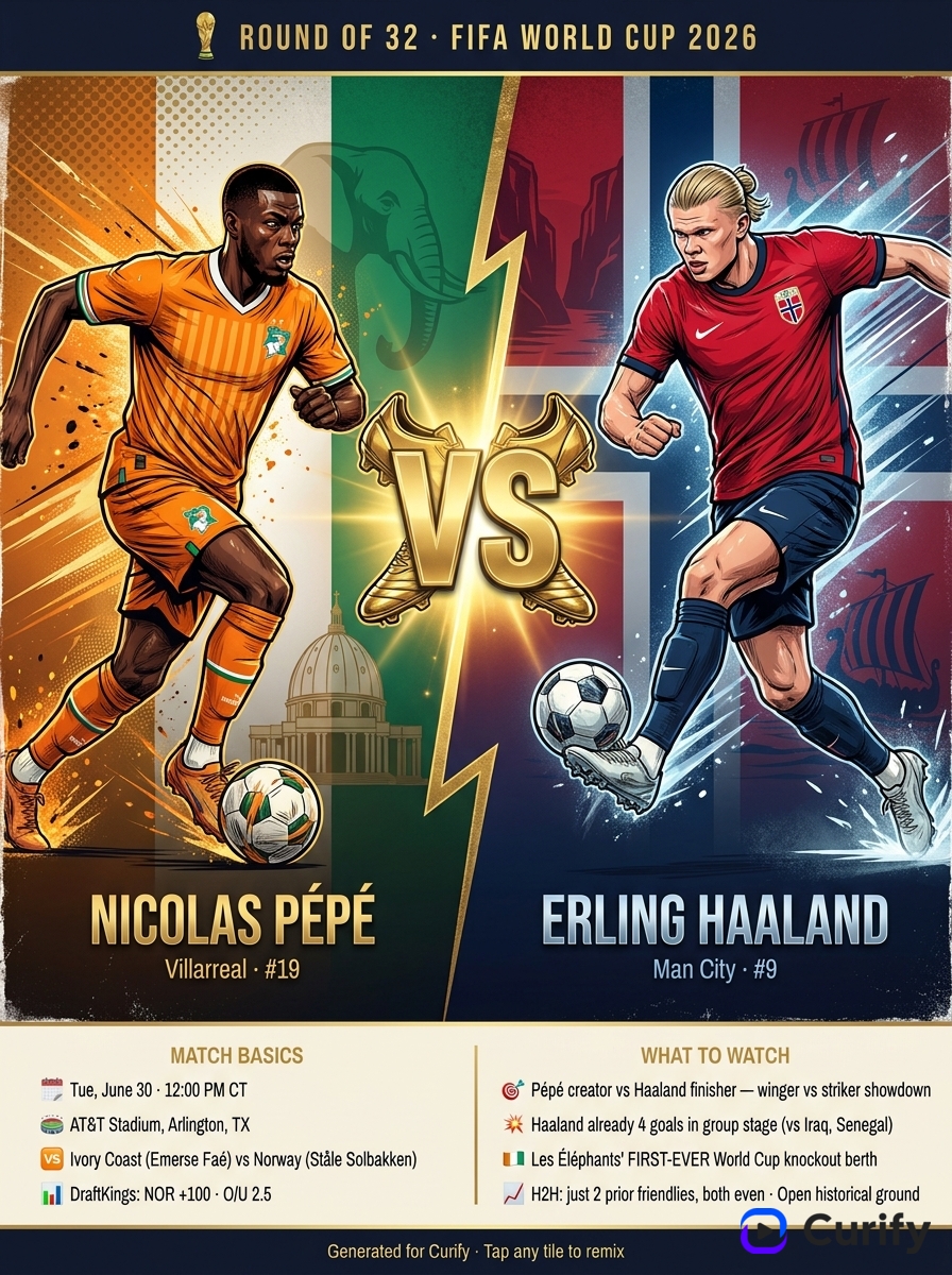 Ivory Coast vs Norway — World Cup 2026 Round of 32