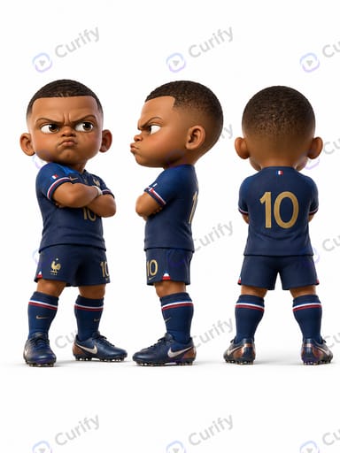Nano Banana Prompt: 3D Chibi Football Player Turnaround Sheet | Curify AI