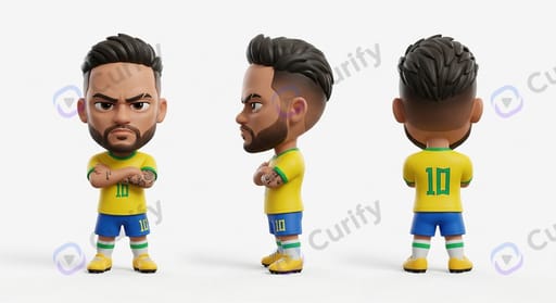 3D Chibi Football Player Turnaround