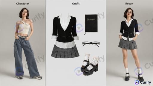 Nano Banana Prompt: AI Outfit Try-On Poster Generator | Curify AI