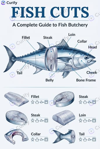 Animal Anatomy & Meat Cut Guide Poster