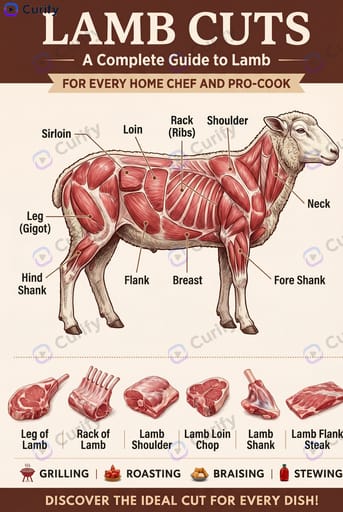 Animal Anatomy & Meat Cut Guide Poster