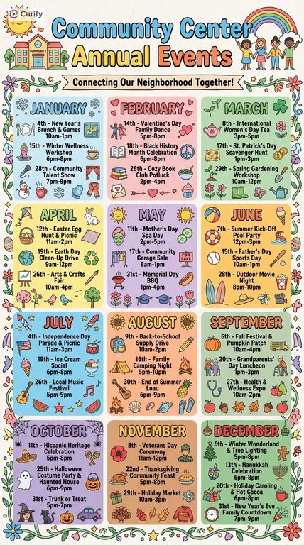 Annual Event Calendar Infographic