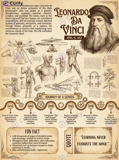 Famous Artist Biography Visual Guide: Themed Infographics for Any Painter