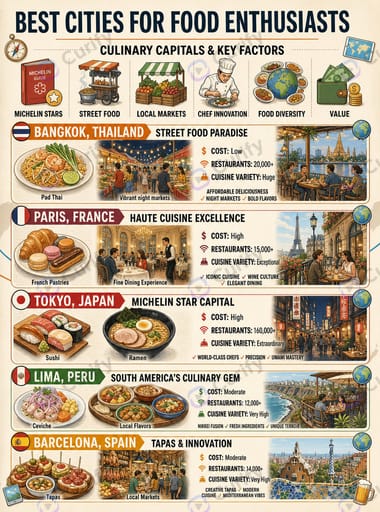 Best Cities Travel Educational Infographic