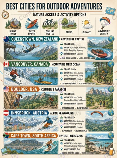 Best Cities Travel Educational Infographic