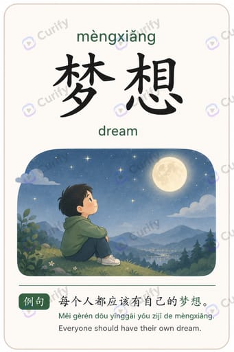Nano Banana Prompt: Bilingual Chinese Vocabulary Word Card Poster | Curify AI