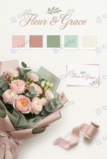 Flower Shop Branding — Romantic Pastel