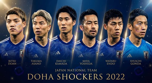 Japan 2022 World Cup Doha shocker squad — Ritsu Doan, Takuma Asano, Daichi Kamada, Maya Yoshida, Wataru Endo, Shuichi Gonda