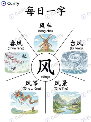 Daily Chinese Character Visual Guide: Learn Characters with Pinyin