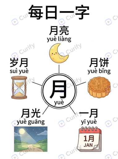 Daily Chinese Character Visual Guide: Learn Characters with Pinyin